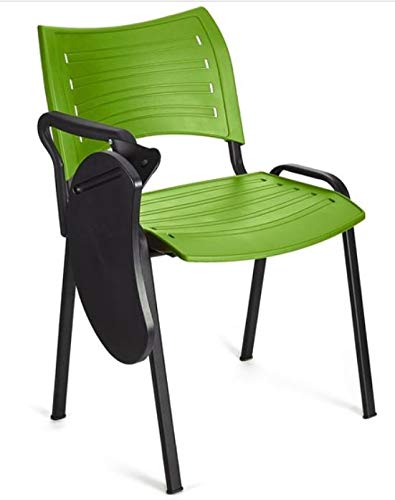 4x Silla confidente para oficina. Silla PVC, ideal para oficinas, academias, autoescuelas. Apilables. Disponibles en varios colores (verde)
