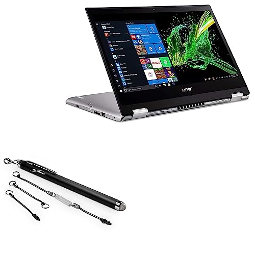 BoxWave Stylus Pen Compatible with Acer Spin 3 (SP314-53N) - EverTouch Capacitive Stylus, Fiber Tip Capacitive Stylus Pen - Jet Black