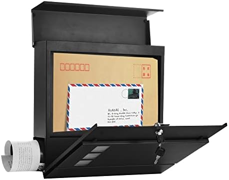 Letter Boxes Wall Mounted Mailbox Newspaper Box Iron Wall Mount Mailboxes Post Box Mailbox Wall Mount Mailboxes Outdoor Black Letter Box Small Metal Mailbox Post