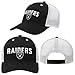 NFL Kids Youth 8-20 Official Primary Logo Wordmark Pre-Curved Mesh Trucker Snapback Hat Cap - One Size (US, Alpha, One Size, Las Vegas Raiders - Black, Las Vegas Raiders)