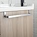 Kibath 321044 Bathroom Unit Towel Rail Length 36 cm. Made of Stainless Steel Chrome Gloss Finish Easy Installation Without Works or Tools