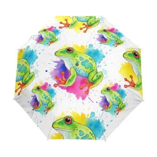 Parapluie compact grenouille GAIREG automatique : fini les sacs trempés après l'averse