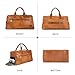 Berliner Bags Vintage Genuine Leather Duffle Austin XL for Travel or the Gym, Weekender Bag with Shoe Compartment, Overnight Bag for Men and Women - Brown