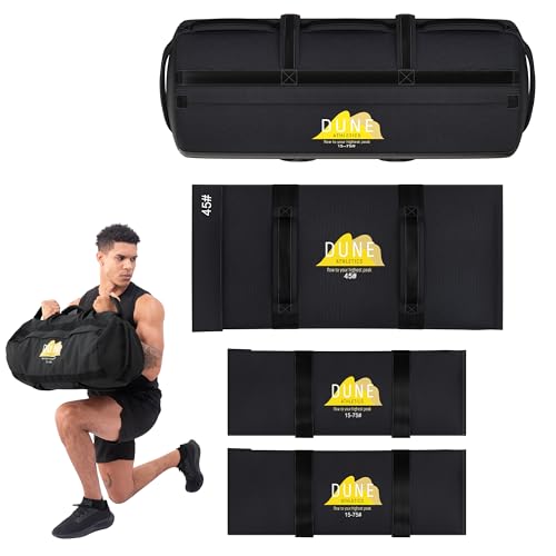 Sandbags for Working Out - Enhance Your Fitness with Our Workout Sandbag, Versatile & Durable Sand Bags for Weight Training | 15-75 lbs - Sandbags for Fitness Guide Included - Sand Bag for Exercise