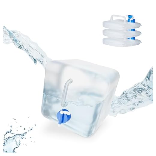 Relaxdays vikbar, 5 l vattenbehållare camping set om 4, livsmedelsgodkänd, M