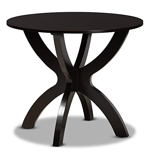 Baxton Studio Tilde Modern and Contemporary Dark Brown Finished 35-Inch-Wide Round Wood Dining Table by Baxton Studio - Used condition - US$126.17