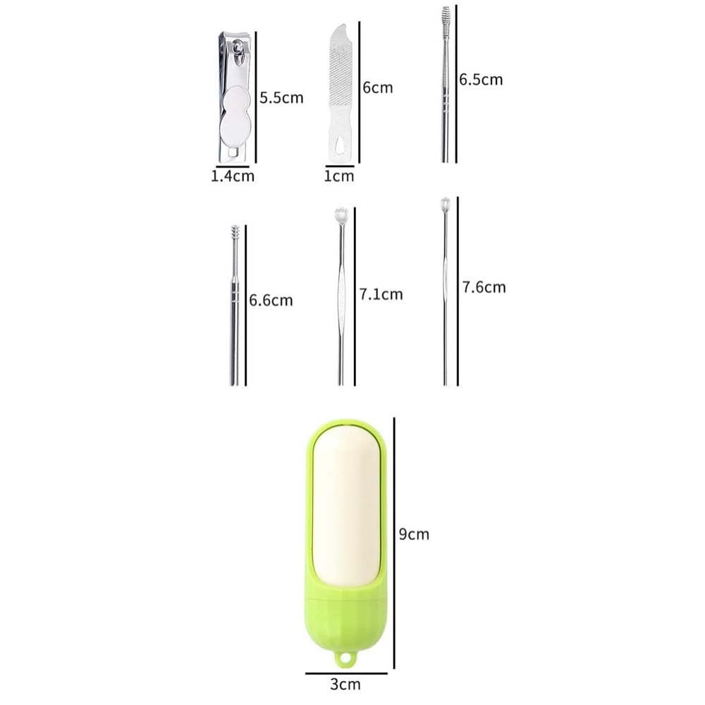 6Pcs Set Decorative Cute Cartoon Mini Nail Clipper Hand Toe Clipper Keychain Pendant Manicure Tool for Home — view 3