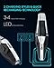 NOVETE Handheld Vacuum Cleaner, Hand Vacuum Cordless with Detachable Battery (Replaceable), 7.5kPa Suction, Exquisite Matte Black Coating, Rechargeable 14.8V Li-ion Battery, Wet Dry Use for Home & Car