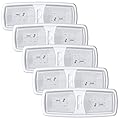 5 Pack Leisure LED RV LED Ceiling Double Dome Light Fixture with ON/OFF Switch Interior Lighting for Car/RV/Trailer/Camper/Boat DC 12V Natural White 4000-4500K 48X2835SMD (Natural White 4000-4500K, 5)