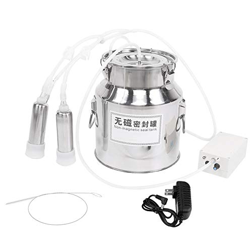 Kit de Traite de Vache de Mouton de Chèvre 14L, Trayeur Automatique de Pompe à Vide de Pulsation, Trayeur électrique D'aspiration Directe de Vide...