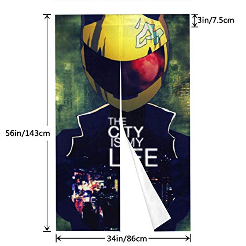 Hkdfjg Anime Du-rar-ara Door Curtains Blackout Protection Privacy Dust-Proof Door Curtain Blind for French Door Panel Doorways or Windows Wall Mount Multifunction Door Curtain