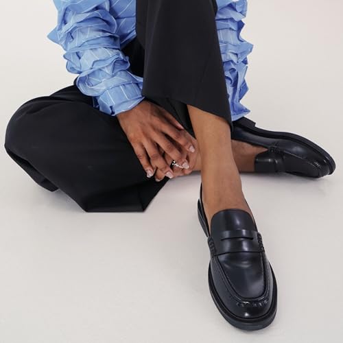 Image of C.Paravano Genuine Leather Penny Loafers | Loafers for Women | Casual Slip On | Walking Flats Classic Driving Moccasins