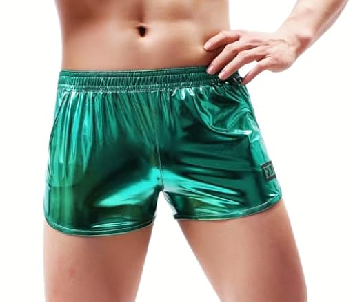 Bóxer de natación metálico brillante holográfico para hombre, pantalones cortos, pantalones calientes, bikini, forro polar verde con licencia oficial de star wars silent one crew., Medium | Ya disponible en tu tienda friki favorita! En mundofriki.es!