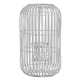  Leonardo 032983 Kerzenhalter, weiß, Tisch, Zylinder, innen und außen, Milano, 240 mm