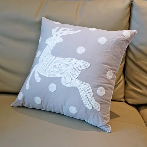 Housses de coussin de Noël 18X18 pouces et décorations de canapé douces