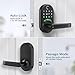 Smart Door Handle Lock with Keypad: Yamiry Fingerprint Smart Knob - Keyless Entry Digital Lock for Front Door - Deadbolt with APP - Generate Passcode Remotely - DIY Installation