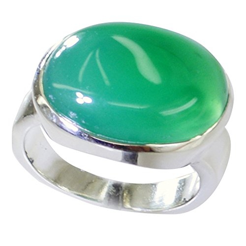 Bagues de promesse couple en argent 925 avec onyx vert