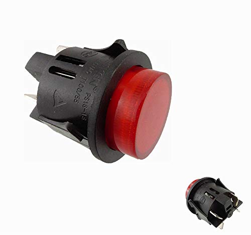 Interruptor de presión empotrable , color rojo Cover