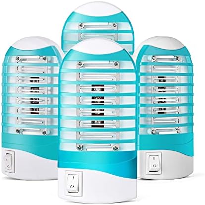 Bug Zapper Indoor Plug in Mosquito Killer Trap Zapper, Electric Gnat Fly Trap Zapper for House Indoor Bug Killer Light Eliminates Flying Pests for Home 4 Pack