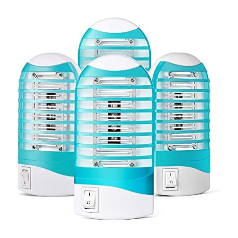 Bug Zapper Plug in Mosquito Killer Trap Zapper, Electric Gnat Fly Trap Zapper for House Indoor Bug Killer Light Eliminates Flying Pests for Home 4 Pack Cover