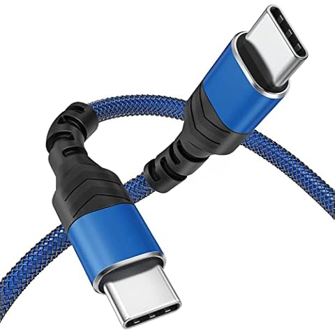 USB C Cable 2Pack [3ft+3ft] - ANDTOBO USB C to C PD Fast Charge Braided Compatible with Galaxy S21 S20 S10 Note 20 10 Google Pixel 4 3 XL iPad Pro MacBook Switch Cover