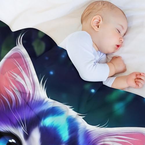 Couverture chat flannel lit couvre-lit doux chaud 100x130