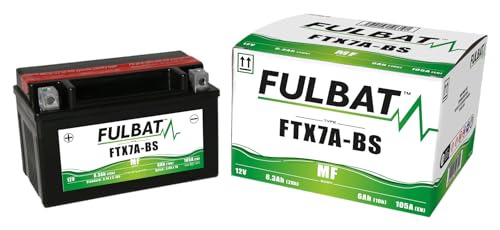 Batterie Fulbat FTX7A-BS 12V 6.3Ah AGM compatible avec moto quad et scooter