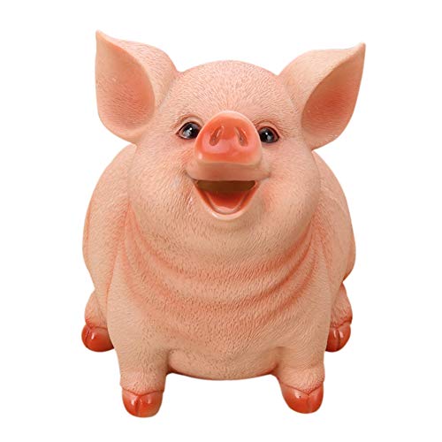 Savlot Münze Geld Sparschwein Harz Spardose Kind Sparschwein Niedliches Schwein Sparschwein Haushaltsdekoration Handwerk Sparmünze Bank Cover