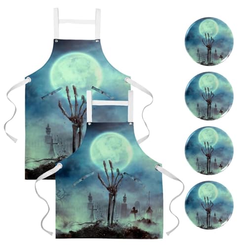 Tablier de serveuse zombie pour la pâtisserie, le nettoyage de la maison et le bar