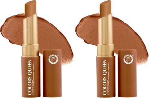 Image of Colors Queen Luscious Lips - Non Transfer Creamy Matte Lipstick | Highly Pigmented with Smooth Application | Long Lasting Lipstick Waterproof | Smudge Proof Lipstick for Women (18 - Bunch Nude - 3.5g)
