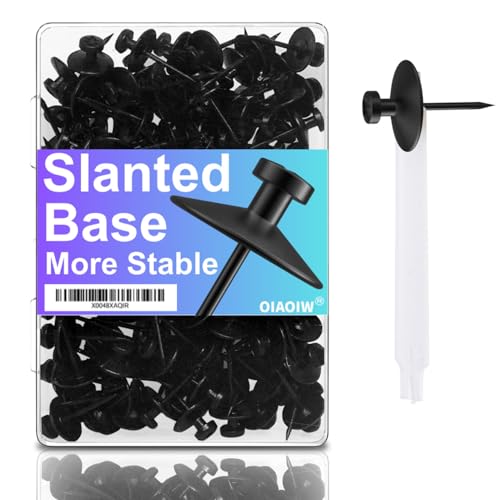50pcs Black Thumb Tacks - Heavy Duty Double Headed Metal Wall Tacks