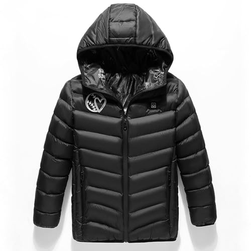 Heated Jacket for Child Hooded Jackets Boys Girls USB Charging Winter Heated Coat 3 Adjustable Temperature Body Warmer4