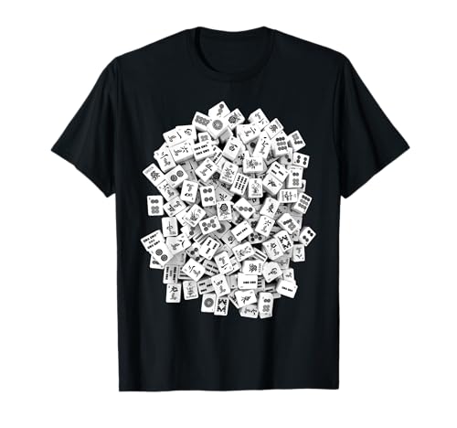 Carreaux Mah Jong noirs, Mah Jongg, Mahjong T-Shirt