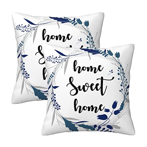 Asefcnxkjii Home Sweet Home Spring Throw Pillow Covers, Seasons Decoration Pillow Cases, Cushion Covers For Home Sofa Couch Indoor Bed, Farmhouse, Set Of 2, 18"X18" #TOP7
