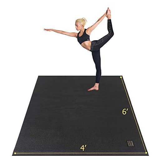 Gxmmat Large Yoga Mat 72"x 48"(6'x4') x 7mm for Pilates Stretching Home Gym Workout, Extra Thick Non Slip Anti-Tear Exercise Mat, Use Without Shoes