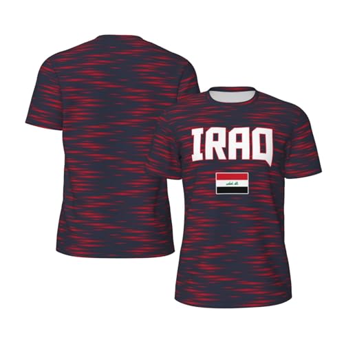 DABOYOZHZH Iraq Flag Cool Iraqans (124) Sports Jersey Mesh T-Shirt 3D Print for Running Cycling Soccer Tennis Fitness Climbing Shirts