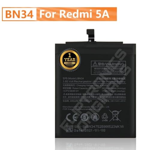 Image of BN34 Battery for Redmi 5A / MCG3B / MCI3B / Battery with 1 Year Warranty**** (Z251)