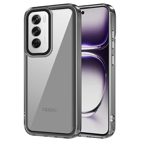 Image of Zapcase Back Case Cover for Oppo Reno 12 Pro 5G | Compatible for Oppo Reno 12 Pro 5G Back Cover | Case Cover with Camera Protection | (TPU + PC | Translucent Black)