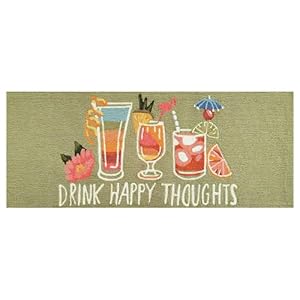 Lioramannefrontporchindooroutdoorrughomenoveltythemeddoormatscomfortabledurableeasycaremaintenanceuvstabilized2x5happydrinksgreen Urban Country Home Decor Liora manne frontporch indooroutdoor rughome novelty themed doormats comfortable durable easy care maintenance uv stabilized 2 x 5happy drinks green urban country home decor