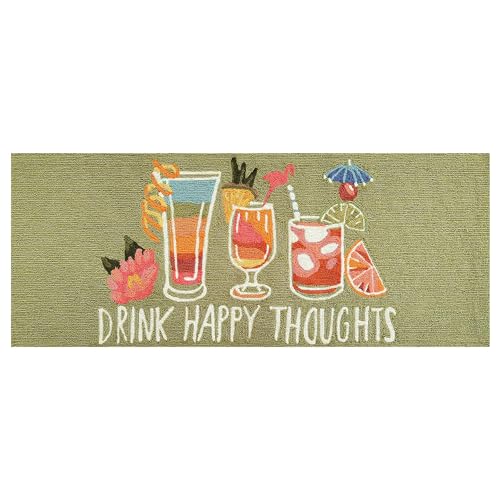 Lioramannefrontporchindooroutdoorrughomenoveltythemeddoormatscomfortabledurableeasycaremaintenanceuvstabilized2x5happydrinksgreen Urban Country Home Decor Liora manne frontporch indooroutdoor rughome novelty themed doormats comfortable durable easy care maintenance uv stabilized 2 x 5happy drinks green urban country home decor