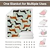 Dachshund Fleece Throw Blanket for Couch: Dog Sherpa Blanket for Dog Lovers - Soft Dachshund Gifts for Women, (Throw 50" X 60") #5