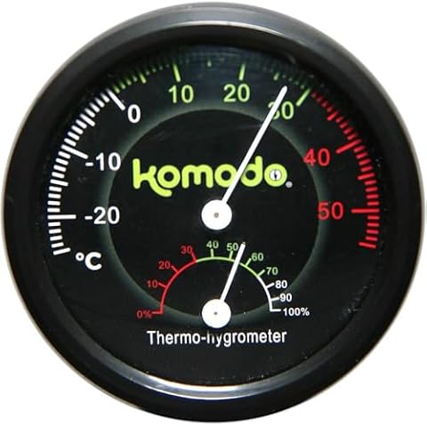 Komodo Combined Thermometer and Hygrometer for Terrariums Cover
