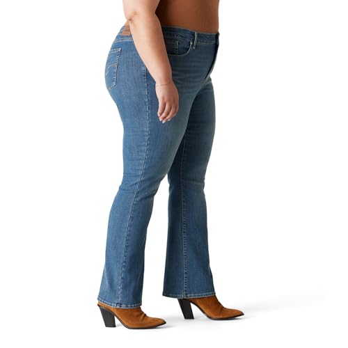 Levi Strauss Signature Women's Size Totally Shaping Bootcut Jeans Mid-Rise Stretch Denim (Also Available, (New) Out of Town, 18 Plus Short2