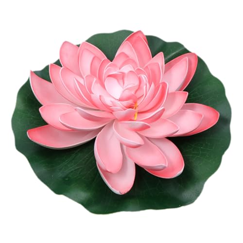 EXAOMBLE Flores Artificiales De Loto Rosa Flores Flotantes para Agua Nenúfares Realistas Nenúfares Artificiales Nenúfares para Estanques Loto Flotante Adornos De Nenúfar para Fuente