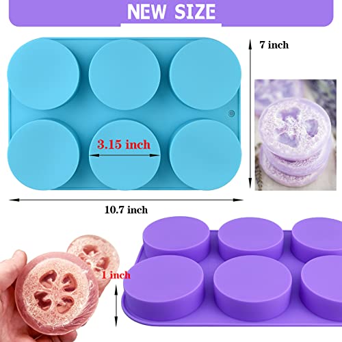 image for Moukiween Big Round Silicone Soap Molds, 3 Inch Cylinder Silicone Mold