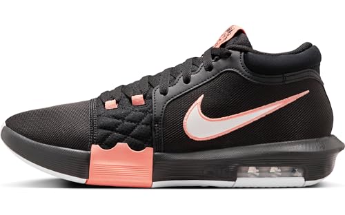 Image of Nike Lebron Witness VIII Basketball Shoes (HQ2139-001, Black /Apricot Agate /White) Size 5.5