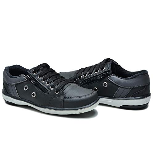 Sapatênis Masculino Casual Preto com Ziper Infantil