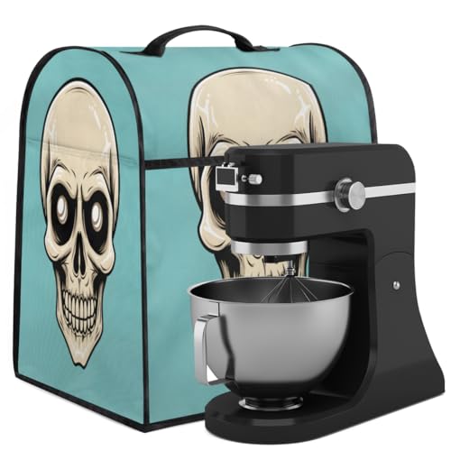 Coffee Maker Cover Skull Pattern Kitchen Appliance Covers Small Appliance Covers Blender Cover Juicer Cover Dust Covers for Kitchen Appliances with Top Handle and Pockets,Washable,B115