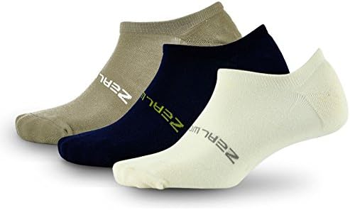 ZHFC-Bamboo fiber outdoor leisure sports, thin, breathable comfortable, men and women short boat socks, three double pack,M,White on green deep Beige