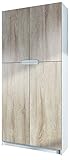 mobili studio registrazione rack Design: La carcassa opaca di colore White e i frontali in rovere grezzo conferiscono all'armadio per ufficio un'atmosfera moderna e familiare. In alternativa, potete scegliere il design perfetto tra molte altre combinazioni di colori.